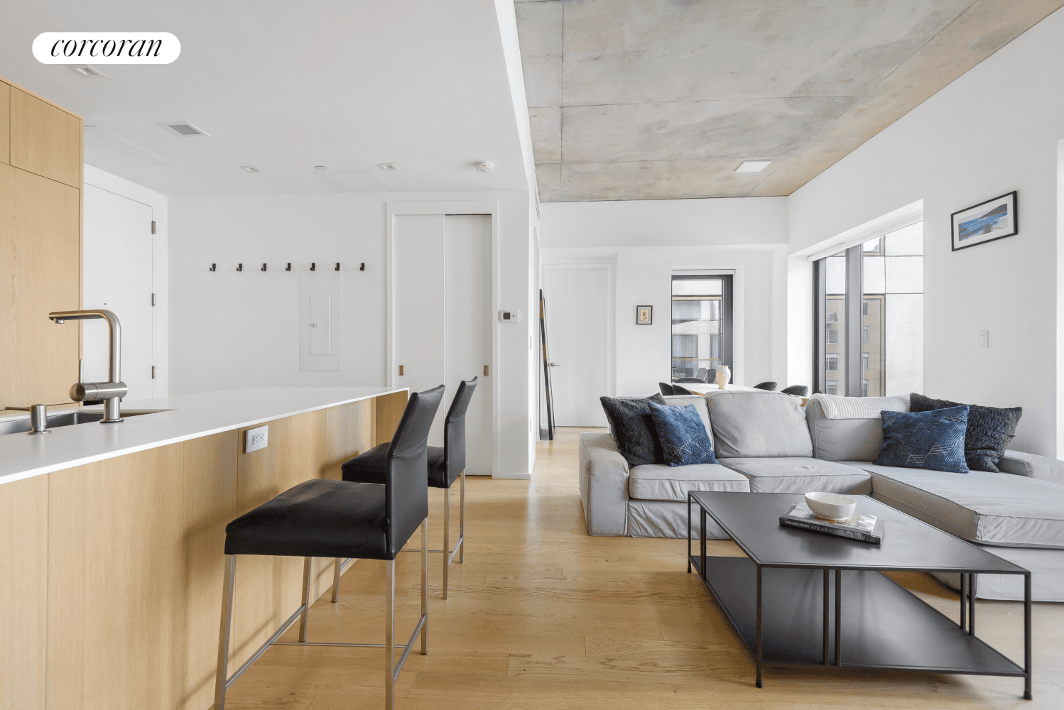 Welcome home to Unit PH 1H, an exceptional two bedroom 2 bath penthouse featuring two stunning private terraces located in a highly coveted full service building at 98 Front Street.