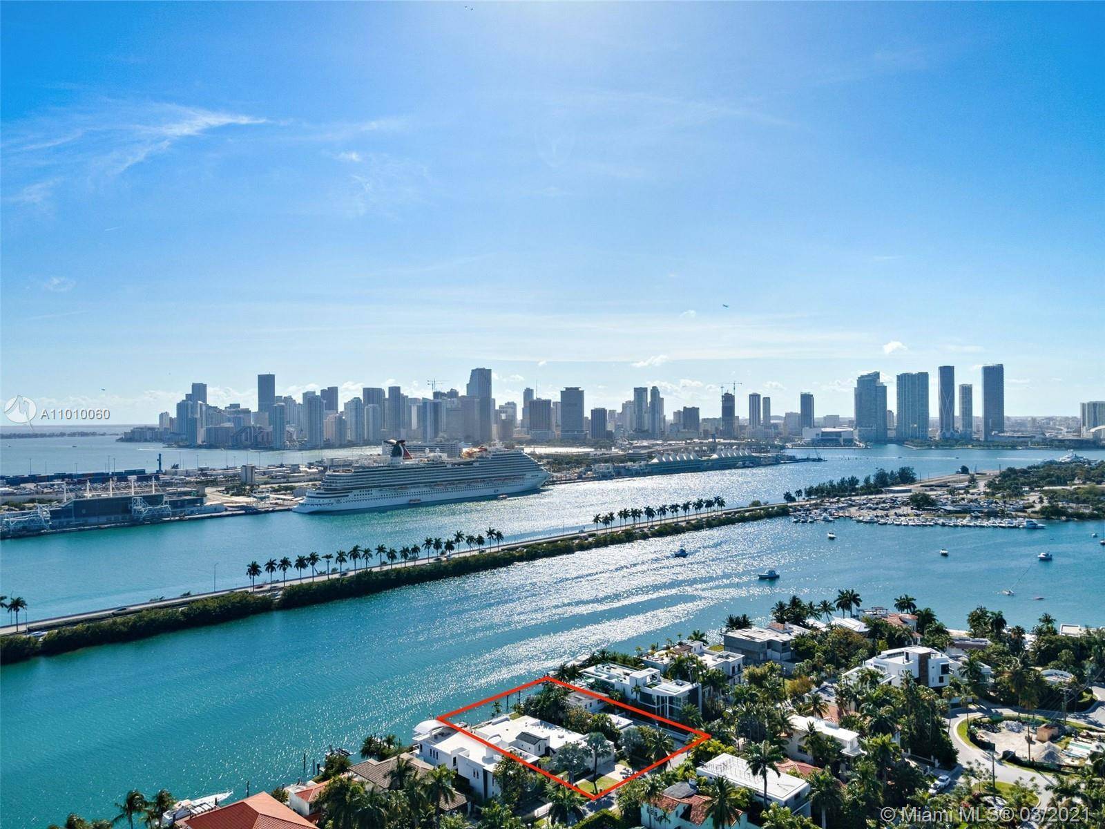 EXTREMELY RARE OPPORTUNITY to build your estate on 150' on water on a square half acre 150' wide by 140' deep with the very best views of downtown Miami from ...