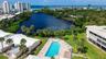 Aerial view of the heated clubhouse pool, just steps from the unit.