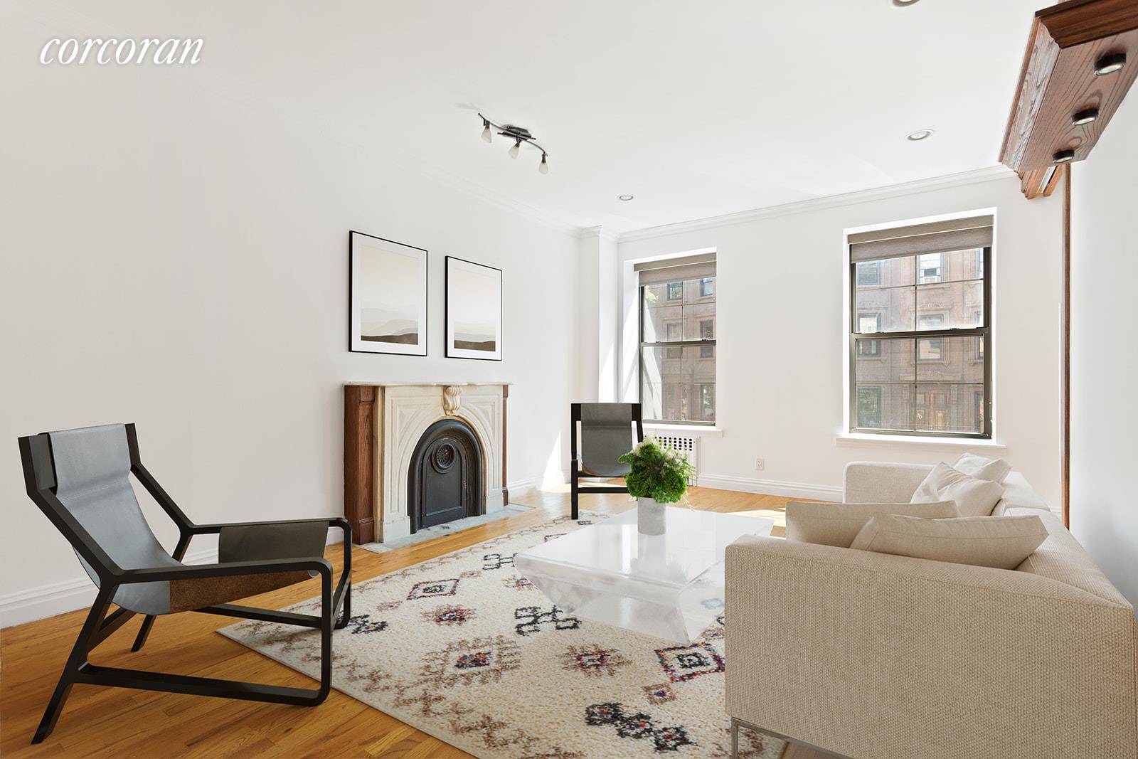 NEW in Park Slope ! In a 22 foot wide 4 story townhouse, this two bed, two bath condo plus home office is a great find.