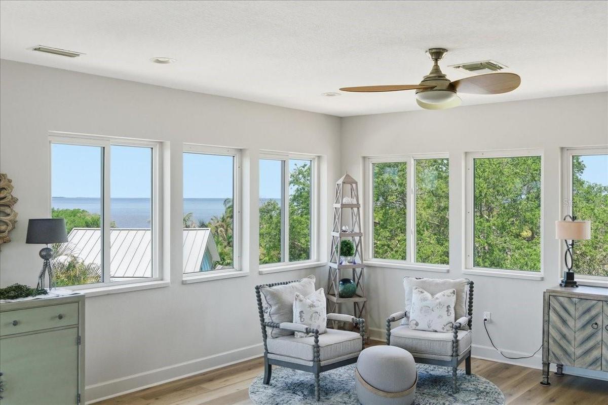 3rd Level living space; Water views