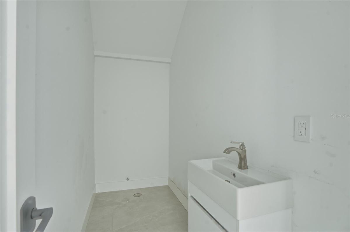 First Floor Half Bathroom, (missing toliet and mirror, coming soon)