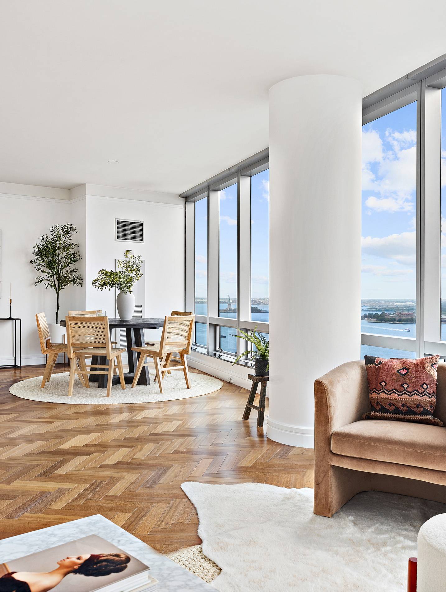 Jaw dropping Hudson River views become your daily backdrop in this stunning and rare A line two bedroom, two and a half bathroom high floor home at the elegant Ritz ...