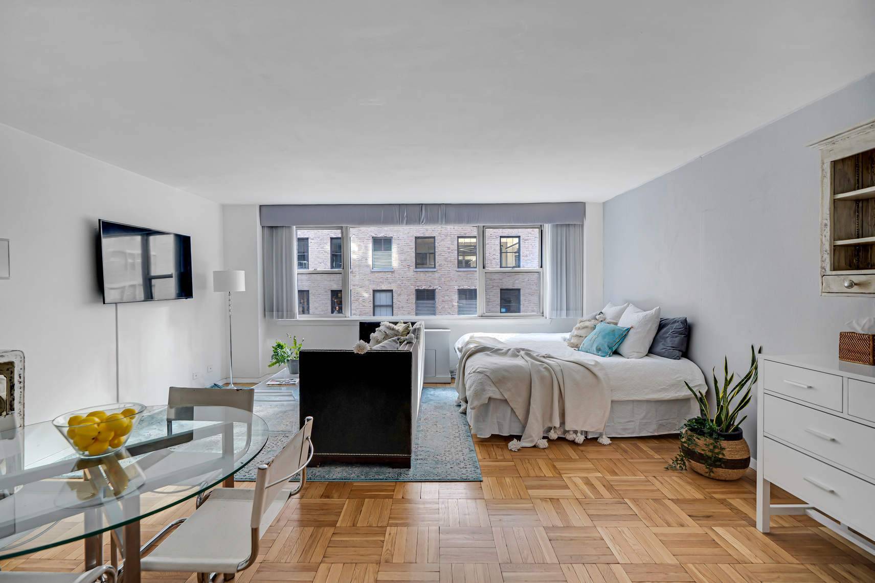 Lovely Manhattan living in this spacious studio apartment at the Wendhorn, 139 E 33rd Street 8J.