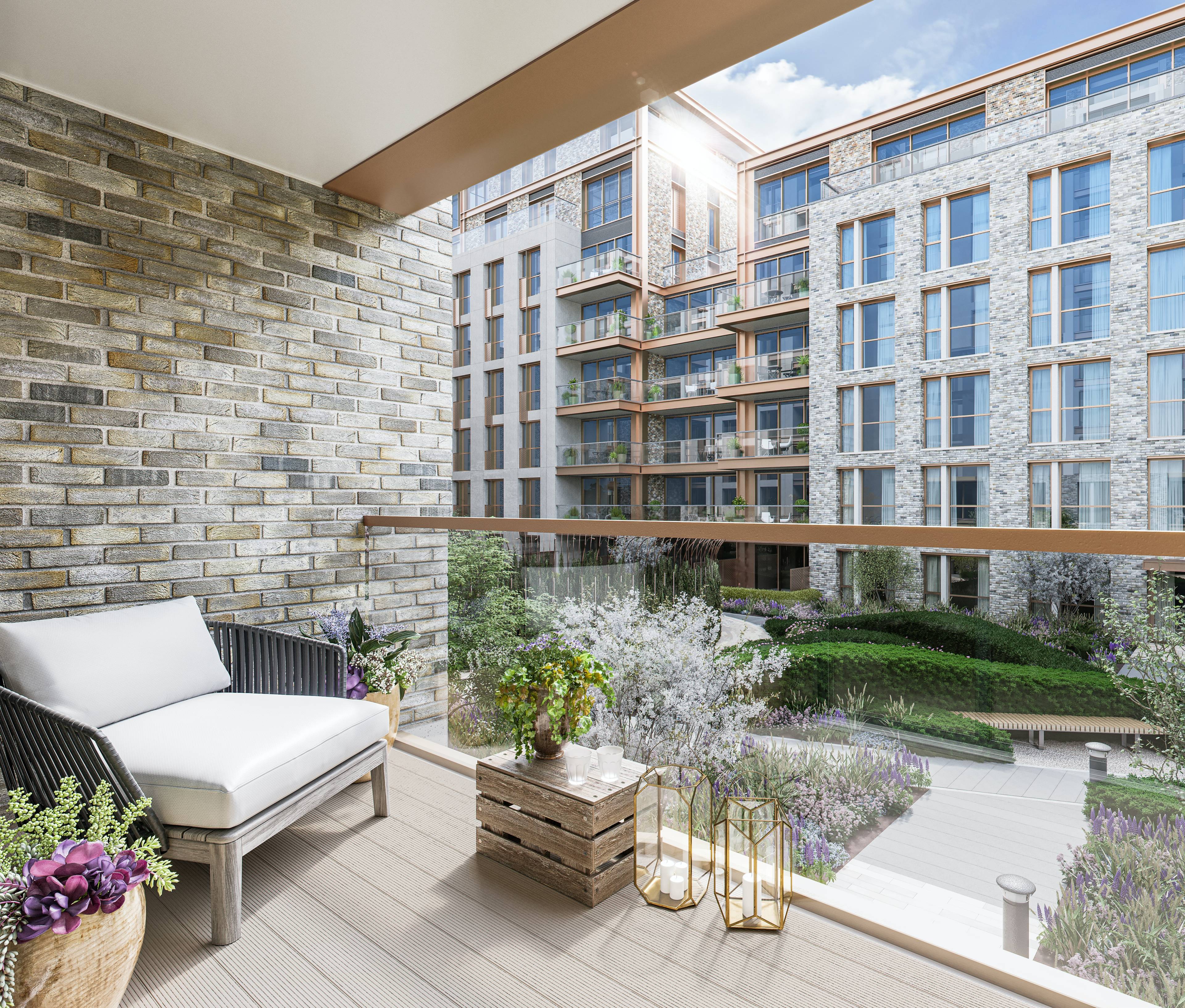 A stylish collection of apartments set within six acres of beautiful landscaping including a public park, square and residents’ garden presents this spacious 2-bed 2-bath East facing apartment at King’s Road Park.
