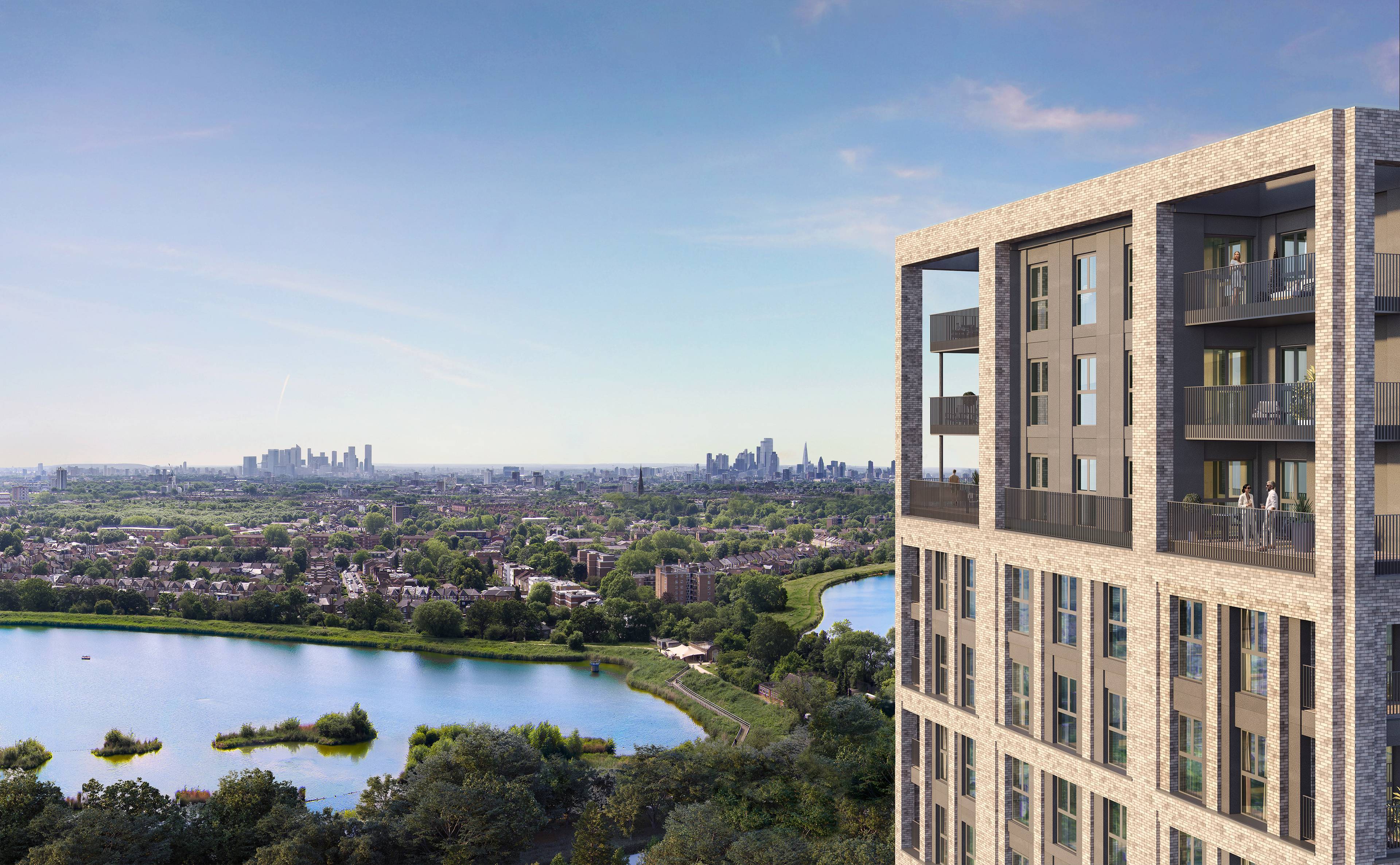 Hidden Oasis, 10 minutes from Central London -  Luxury 2-Bedroom Apartment in a Stunning New Development Surrounded by Nature - Fourteenth Floor - City Skyline & Alexandra Palace Views