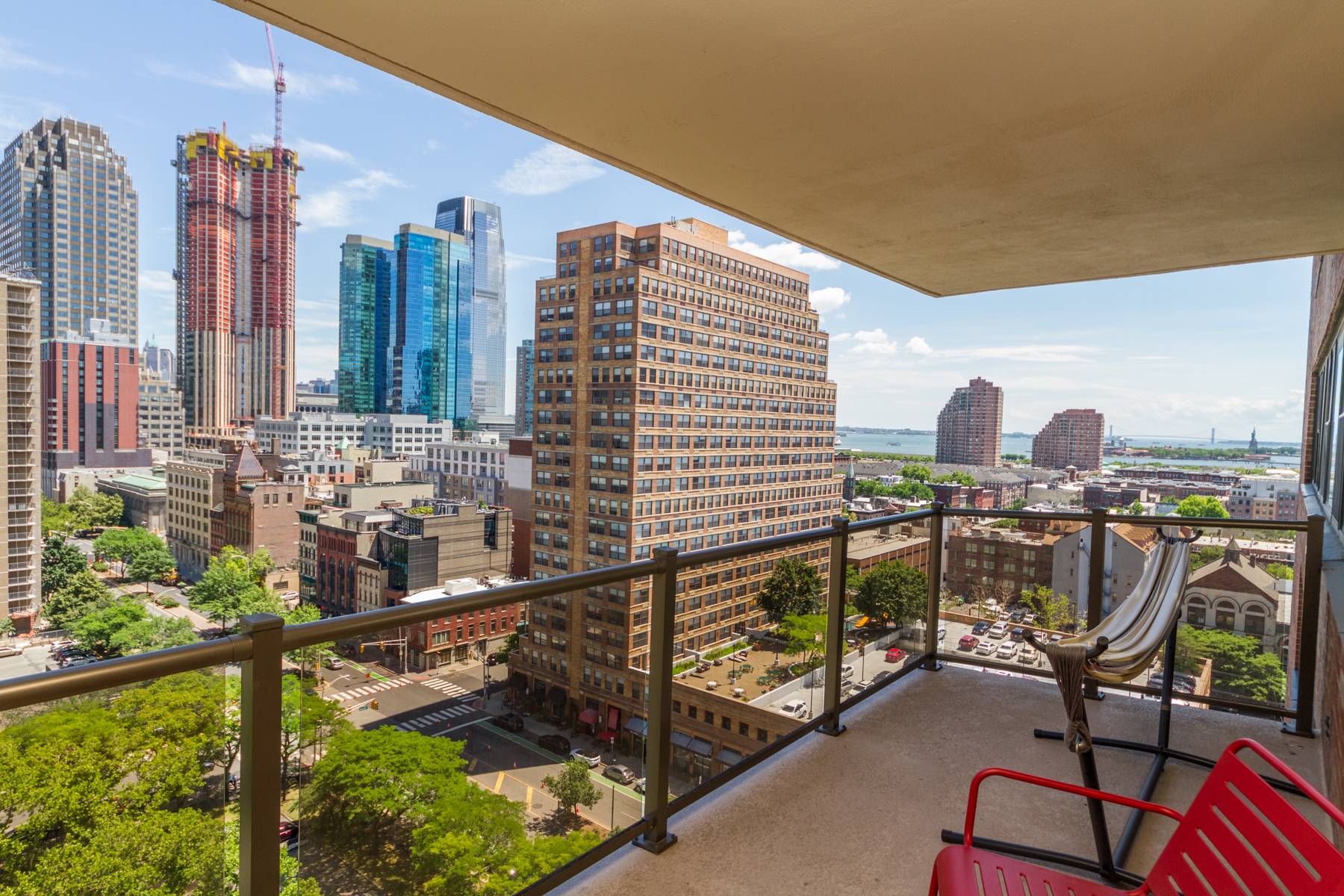 Studio with NYC views directly across from the Grove St. PATH!