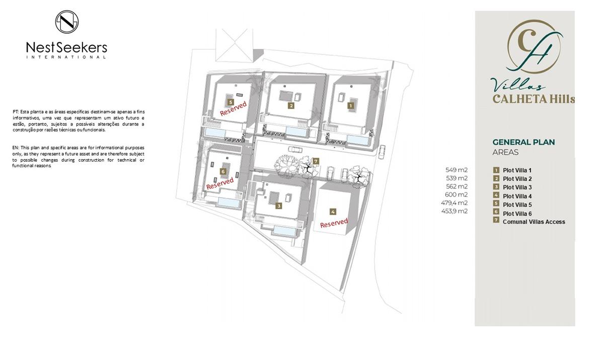 General Residence Plan. Plots Areas.