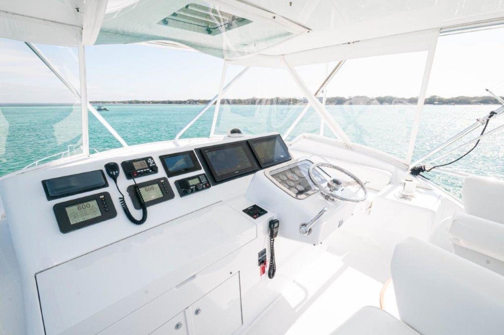 2005 50 Hatteras Convertible - Knot On Call - Flybridge Helm